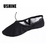 USHINE EU22-45 Professional Black Flat Soft Zapatos De Baile De Ballet Canvas Women Ballet Dance Shoes Girls Kids Children