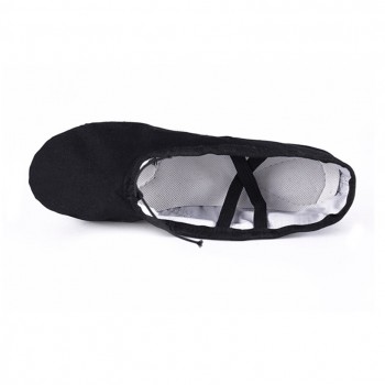 USHINE EU22-45 Professional Black Flat Soft Zapatos De Baile De Ballet Canvas Women Ballet Dance Shoes Girls Kids Children
