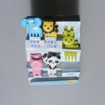 Animal child fruit fork creative plastic easy decoration Kitchen Bar Kids dessert forks stick eco Sep5