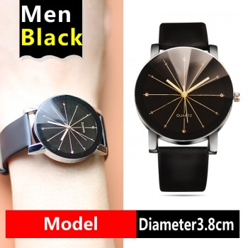 High quality quartz watches Arrival men womens Dial Clock Leather bracelet WristWatch geometry sports Watch lover wristwatches