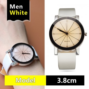 High quality quartz watches Arrival men womens Dial Clock Leather bracelet WristWatch geometry sports Watch lover wristwatches