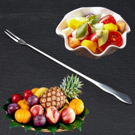 Fruit Fork With A Long Handle Stainless Steel Salad Forks For Cocktail Cutlery Dessert  Vegetables Cake Kitchen Tableware   F13