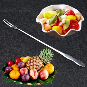 Fruit Fork With A Long Handle Stainless Steel Salad Forks For Cocktail Cutlery Dessert  Vegetables Cake Kitchen Tableware   F13