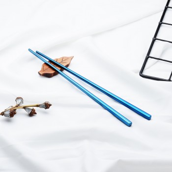 304 Stainless Steel Metal chopsticks Hollow Non-Slip Anti-Hot Chopsticks Square Design 1 Pairs