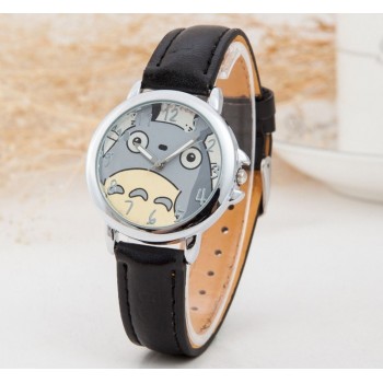 Cute Totoro Pattern Cartoon Watches Women Fashion PU Leather Strap Quartz Watch Luxury Brand Ladies Wristwatch Relojes Clock