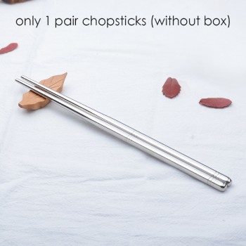 IRONX Sushi chopsticks set with portable box Stainless steel hashi chop sticks case