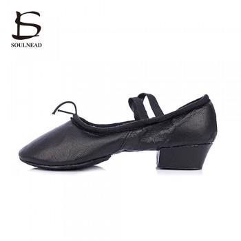 Ballet Dancers Dancing Shoes Women Leather Canvas Jazz Soft Sole Modern Dance Shoes Yoga Fitness Flat Shoes Ballroom Shoes Kids
