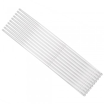 HILIFE Durable Tableware Blue and White Pattern Hollow Anti-scald Non-Slip Chopsticks 5 Pair Stainless Steel 201