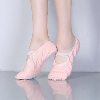 Quality chaussures femme zapatos baile danse split cow suede sole zapatillas de ballet Canvas pole dance ballet shoes 4054 55