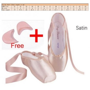New Satin Canvas Pointe Shoes With Ribbon And Gel Toe Pad Girls Womens Pink Professional Ballet Dance Pointe Toe Shoes