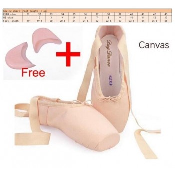 New Satin Canvas Pointe Shoes With Ribbon And Gel Toe Pad Girls Womens Pink Professional Ballet Dance Pointe Toe Shoes