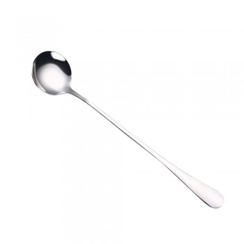 Round head long handle spoon Colorful stainless steel Spoons Flatware Drinking Tools Kitchen Gadget Coffee fruit teaspoon F10