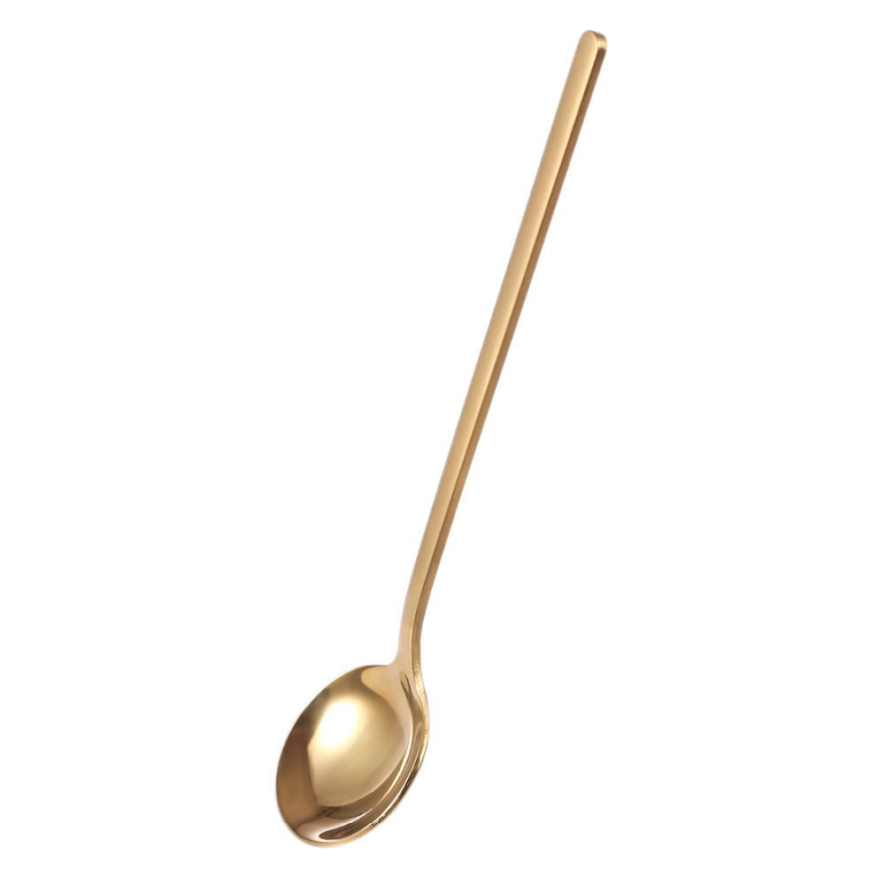 13cm Stainless Steel Coffee Spoon For Dessert Tea Creative Long Handled Spoon Scoop Ladle Gold Rose Golden Black