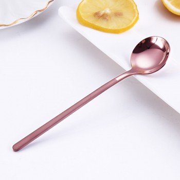 13cm Stainless Steel Coffee Spoon For Dessert Tea Creative Long Handled Spoon Scoop Ladle Gold Rose Golden Black