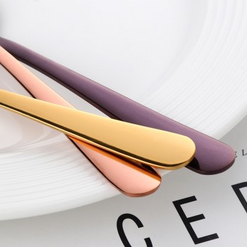 10 pcs Stainless Steel Rose gold Tea Spoon High Quality Tableware Gold Spoon Vintage Coffee Spoon For Party Free Shipping