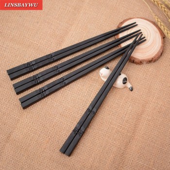 1 Pair Hot Sell Japanese Food Flower Handle Design Couple Reusable Chopsticks Alloy Non-Slip Sushi Chop Sticks Set Chinese Gift