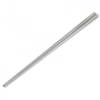 CHANOVEL 1 pairs 304 Stainless steel 23.5cm chopsticks Home Kitchen Dining Tools Eating noodles Square Tableware Easy to clean