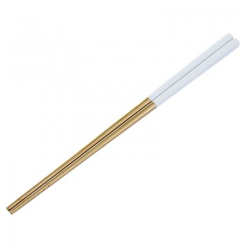 CHANOVEL 1 pairs 304 Stainless steel 23.5cm chopsticks Home Kitchen Dining Tools Eating noodles Square Tableware Easy to clean