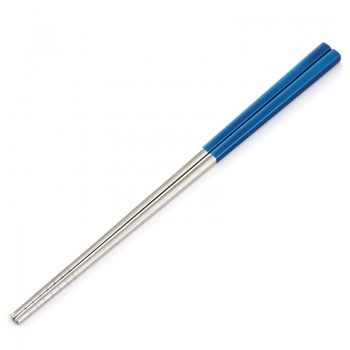 CHANOVEL 1 pairs 304 Stainless steel 23.5cm chopsticks Home Kitchen Dining Tools Eating noodles Square Tableware Easy to clean