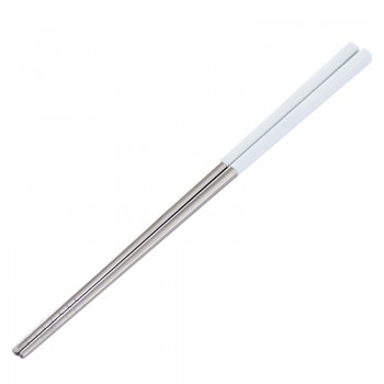 CHANOVEL 1 pairs 304 Stainless steel 23.5cm chopsticks Home Kitchen Dining Tools Eating noodles Square Tableware Easy to clean