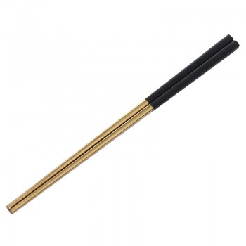 CHANOVEL 1 pairs 304 Stainless steel 23.5cm chopsticks Home Kitchen Dining Tools Eating noodles Square Tableware Easy to clean