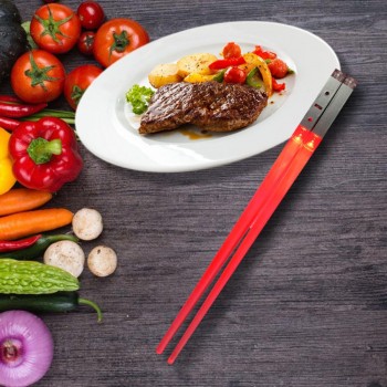 1 Pair of LED Lightsaber Chopsticks Light Up Durable Lightweight Portable BPA Free and Food Safe Tableware Lightweight Portable
