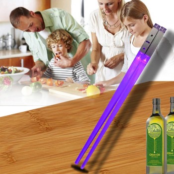 1 Pair of LED Lightsaber Chopsticks Light Up Durable Lightweight Portable BPA Free and Food Safe Tableware Lightweight Portable