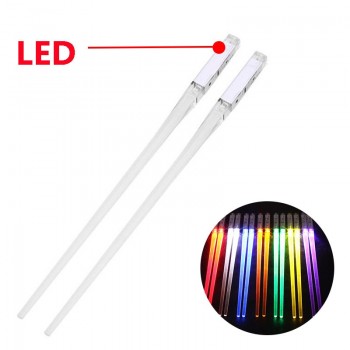 1 Pair of LED Lightsaber Chopsticks Light Up Durable Lightweight Portable BPA Free and Food Safe Tableware Lightweight Portable
