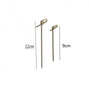 100Pcs disposable food pick bamboo sticks 12cm double head fruit party buffet dessert cocktail wedding festival party home hot
