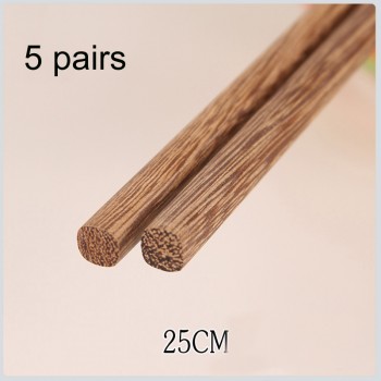 BalleenShiny 5 pairs Chinese Natural Wooden Bamboo Chopsticks no Lacquer no Wax Healthy eating ware Sushi chop sticks Tablewrae
