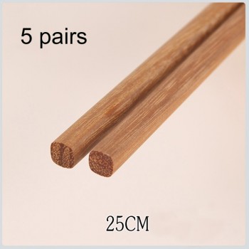 BalleenShiny 5 pairs Chinese Natural Wooden Bamboo Chopsticks no Lacquer no Wax Healthy eating ware Sushi chop sticks Tablewrae