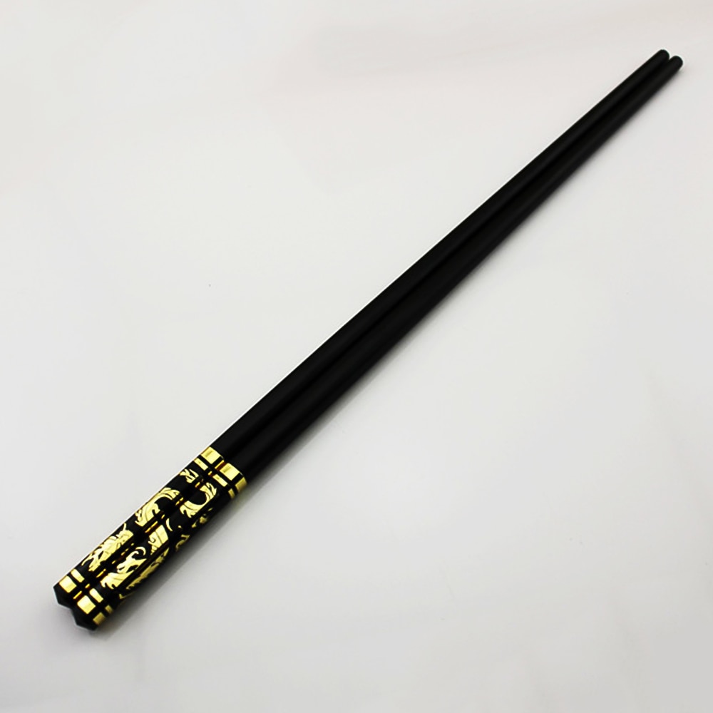 Luxury Household sushi Chopsticks Tableware dinnerware Alloy black chop sticks Chinese Style