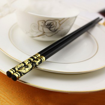 Luxury Household sushi Chopsticks Tableware dinnerware Alloy black chop sticks Chinese Style