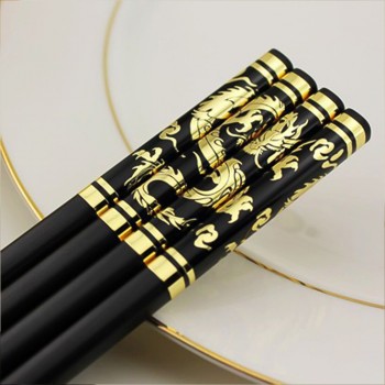 Luxury Household sushi Chopsticks Tableware dinnerware Alloy black chop sticks Chinese Style