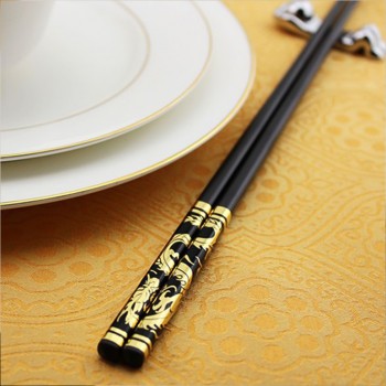 Luxury Household sushi Chopsticks Tableware dinnerware Alloy black chop sticks Chinese Style