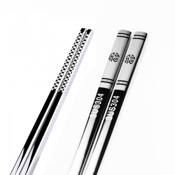 BalleenShiny Stainless Steel Antiskid Dragon Chopsticks Sushi Hashi Metal Iron Portable Chinese Healthy Food stick Tableware