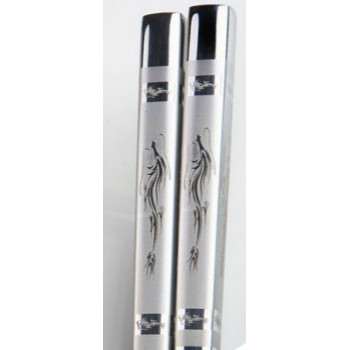 1 Pair Korean Chopsticks 304 Stainless Steel Silver Iron Antiskid Household Metal Chinese Japanese Style Reusable Chopsticks