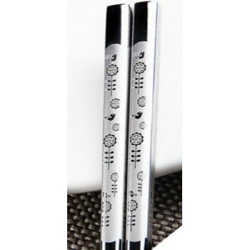 1 Pair Korean Chopsticks 304 Stainless Steel Silver Iron Antiskid Household Metal Chinese Japanese Style Reusable Chopsticks