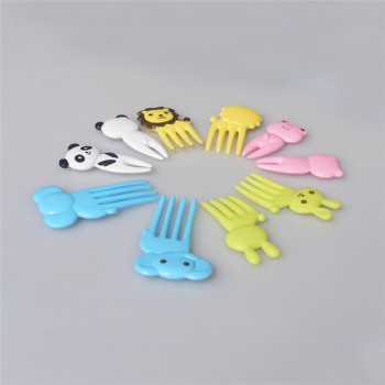 10pcs/set Animal child fruit fork creative plastic easy decoration Kitchen Bar Kids dessert forks stick eco friendly on sale