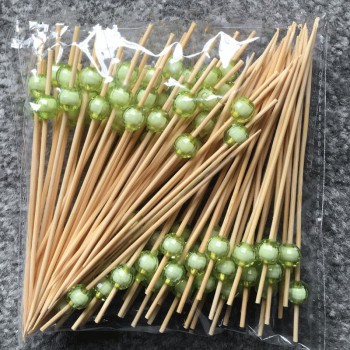 XUNZHE 12Cm Disposable bamboo / color acrylic Cocktail Drink Stirring Sticks Food Dessert Picks Fruit Fork postre accessories