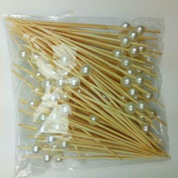 XUNZHE 12Cm Disposable bamboo / color acrylic Cocktail Drink Stirring Sticks Food Dessert Picks Fruit Fork postre accessories