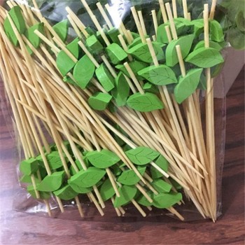 XUNZHE 12Cm Disposable bamboo / color acrylic Cocktail Drink Stirring Sticks Food Dessert Picks Fruit Fork postre accessories