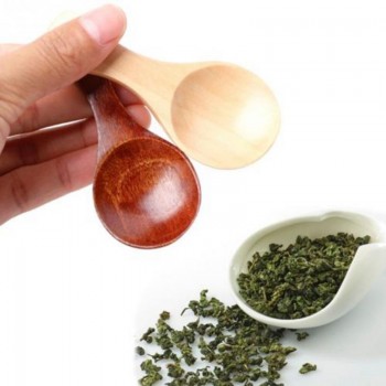 New Small Little Mini Natural Wooden Spoon Scoop Tea Honey Coffee Condiment Salt Sugar Spoon Baby Feeding Tableware Hot Selling