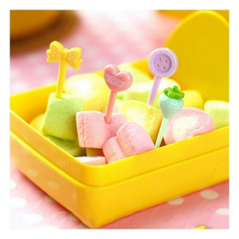 10/8/6pcs Party Decor Animal Farm Fruit Fork Mini Cartoon Children Snack Cake Dessert Food Fruit Pick Toothpick Bento Lunches