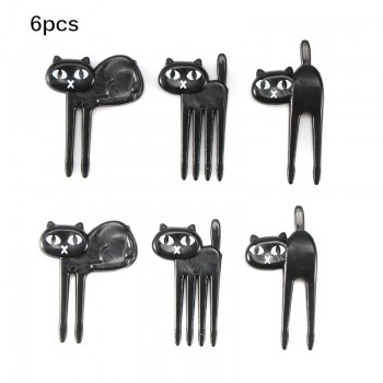 10/8/6pcs Party Decor Animal Farm Fruit Fork Mini Cartoon Children Snack Cake Dessert Food Fruit Pick Toothpick Bento Lunches