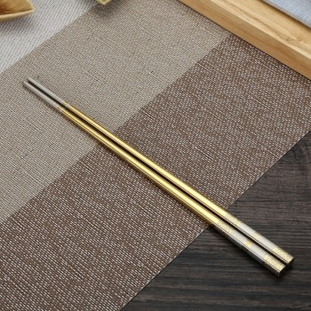 304 Stainless Steel chopstick Tableware Luxury Laser Engraving Korean Chopsticks Antiskid Household Metal Reusable Chopsticks