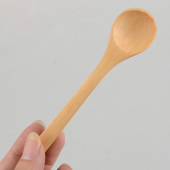 6 Pieces / Lot Mini Wooden Spoon Kitchen Cooking Teaspoon Condiment Utensil Coffee Spoon Kids Ice Cream Tableware Tool P20