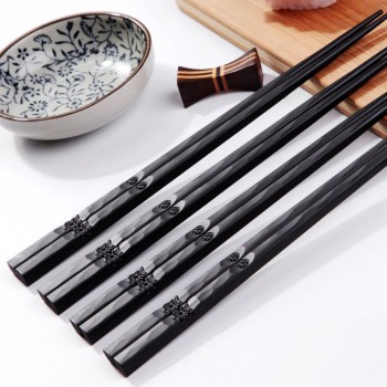 1 Pair Japanese Chopsticks Alloy Non-Slip Sushi Chop Sticks Set Chinese Gift Safety Tableware Healthy Practical Tools To Eat A60