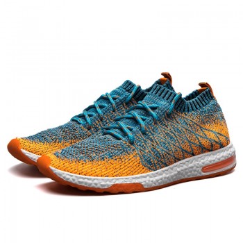 Running Shoes Men Trainers Breathable Men Gym Shoes 2019 Summer Boys Athletic Shoes Gray/Orange Mens Designer Sneakers