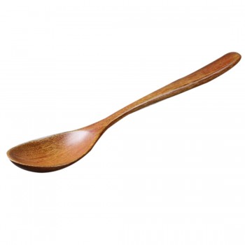 Top Sale 18.5*3.5cm Taiware Creative wooden Spoon Kitchen cooking accessories rice spoon Natural children health wood soup spoon